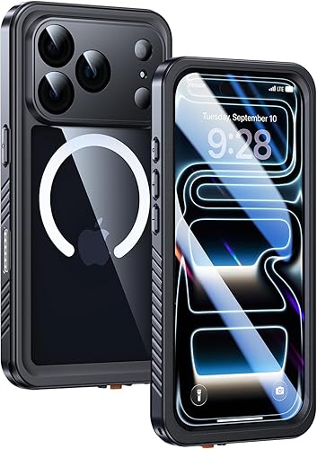 Lanhiem Funda para Samsung Galaxy A12, funda impermeable IP68, a prueba de polvo, con protector de pantalla integrado, cuerpo completo, resistente,