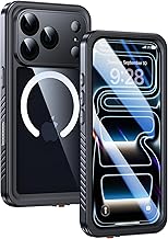 Lanhiem Magnetic for iPhone 17 Pro Case Waterproof, Built in Screen Protector & Camera Protection, [Compatible with MagSafe] Full Body Dustproof Heavy Duty Rugged Phone Case 6.3'' (Black)