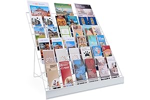 Displays2go 6-Tier Wire Countertop Rack: The Ultimate Art Print Display Stand for Vendors