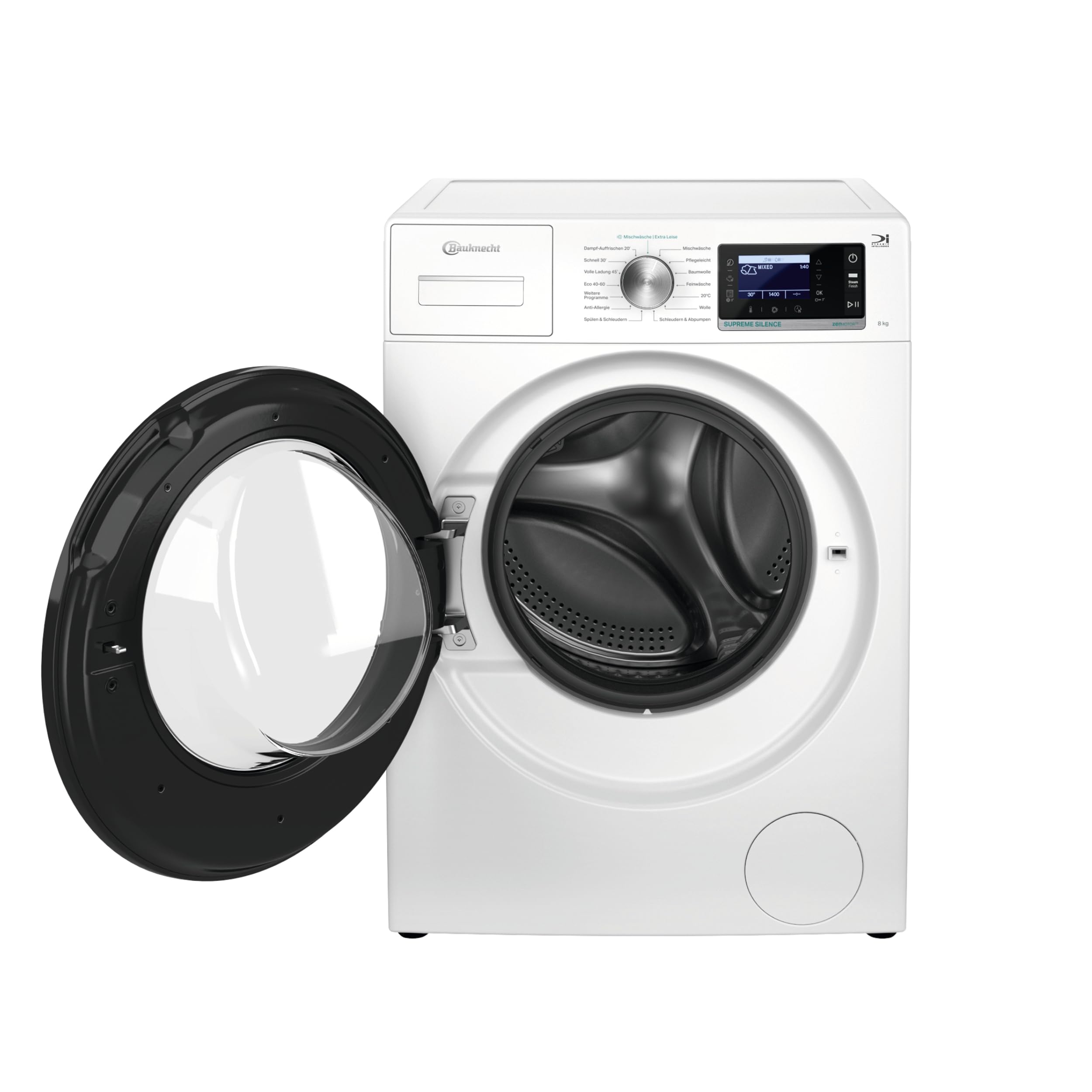 Bauknecht Waschmaschine 8kg 1400 U/min B6R 88 SILENCE DE Weiß EEK A-20% Dampftechnologie ZEN-Motor