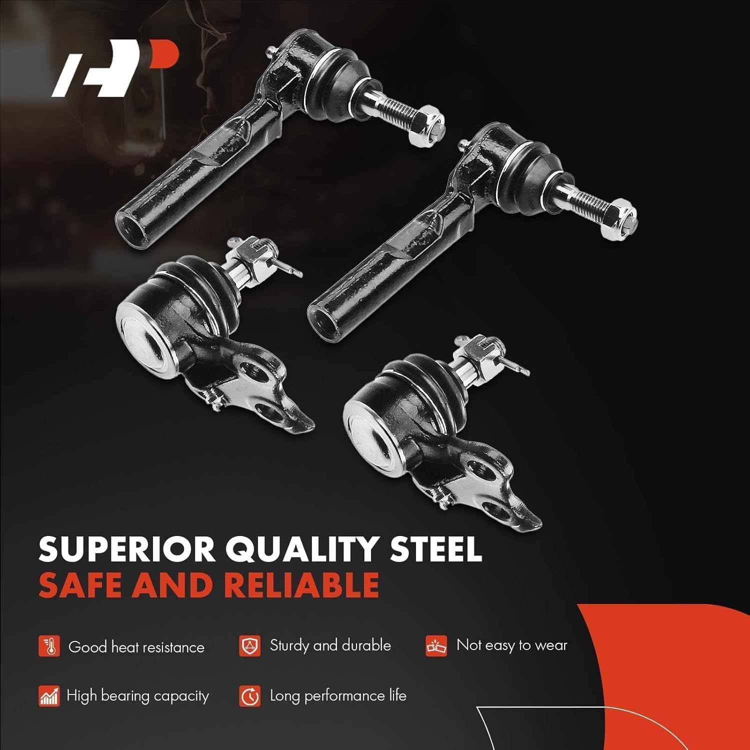 A-Premium Set of 8, Front Sway Bar Link, Lower Ball Joint, Inner & Outer Tie Rod End, Compatible with Chevrolet Cavalier 1995-2005, Pontiac Sunfire 1995-2005