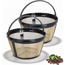 Coffee Filter 8-12 Cup Compatible with Black and Decker 12 Cup Coffee Makers, Reusable Basket Permanent Coffee Filter Replacement Mesh Basket 2 PACK