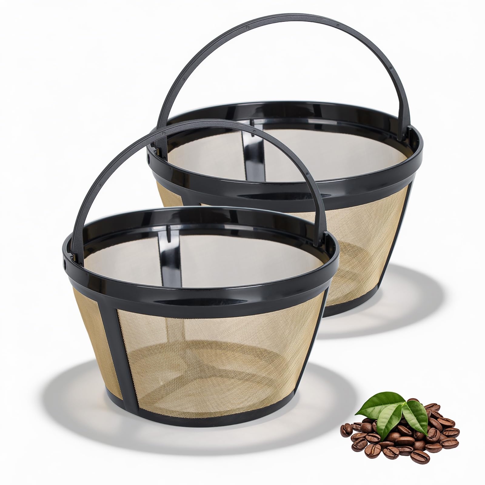 Wiederverwendbarer Kaffeefilter, 8–12 Tassen, kompatibel mit Mr. Coffee, Black and Decker und den meisten Standard-Kaffeemaschinen für 8–12 Tassen, permanenter Kaffeefilter, passend für Mr Coffee