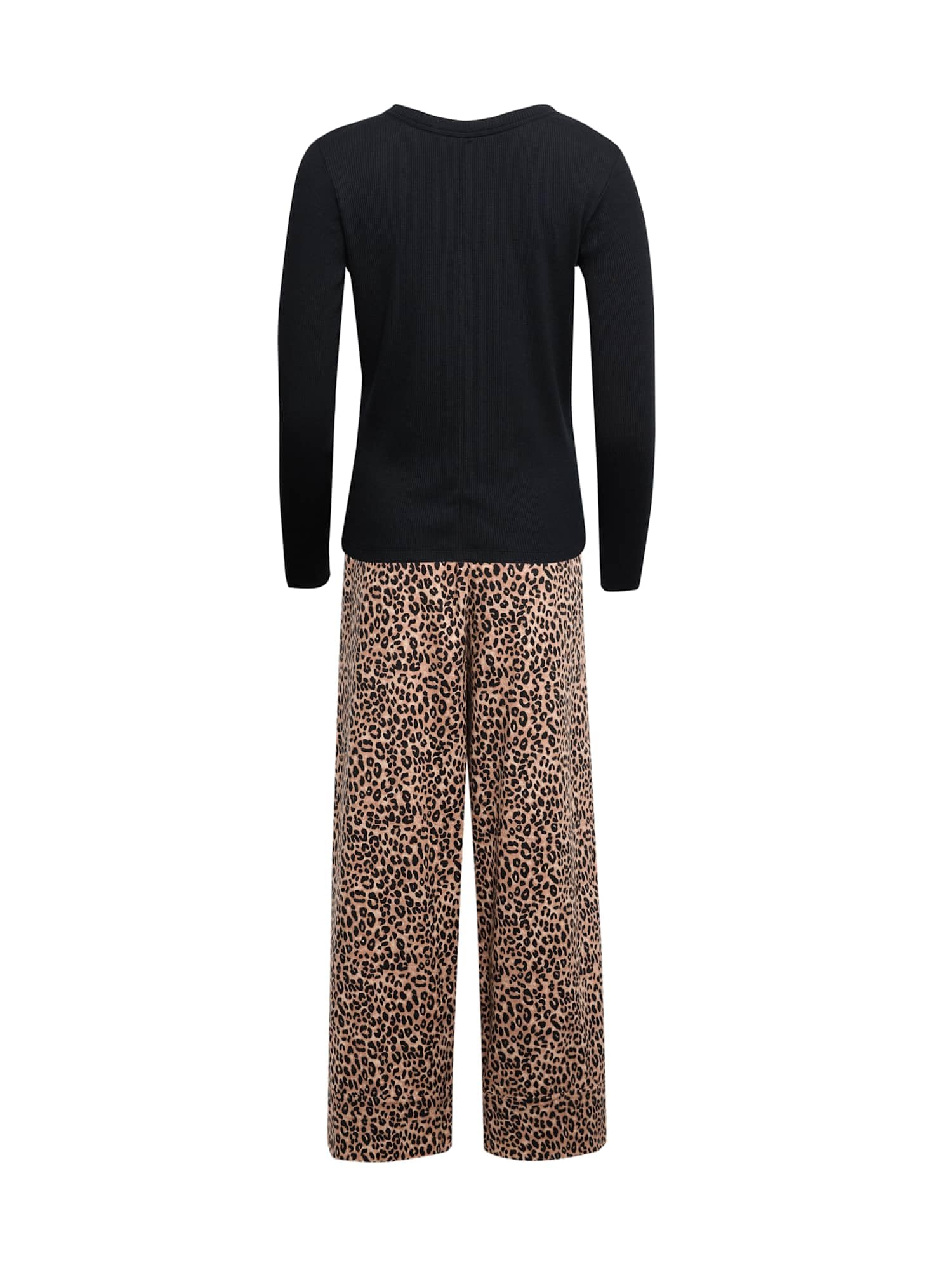 Marks & Spencer Donna Set Pigiama a Coste con Stampa Leopardo Ricco di Cotone – vestibilità Regolare – con Stretch