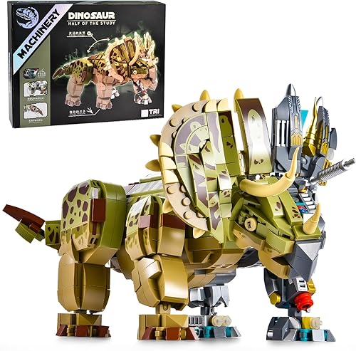 BNG Juego de construcción de dinosaurios para niños de 8 a 14 años, diseño de animales de parque de dinosaurios, juguete de dinosaurio STEM con