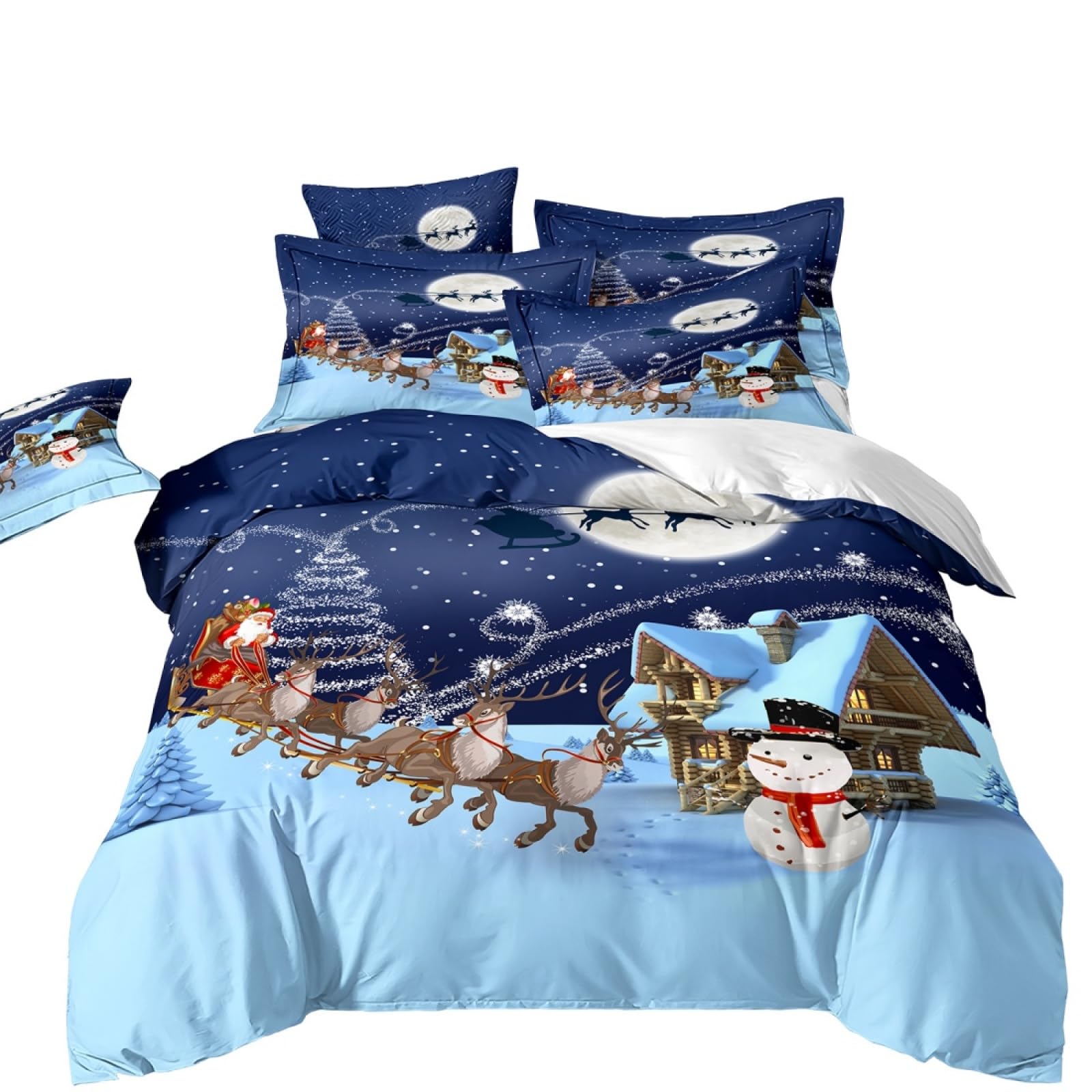 Super King Size Duvet Cover Sets Blue Christmas Super King Bedding
