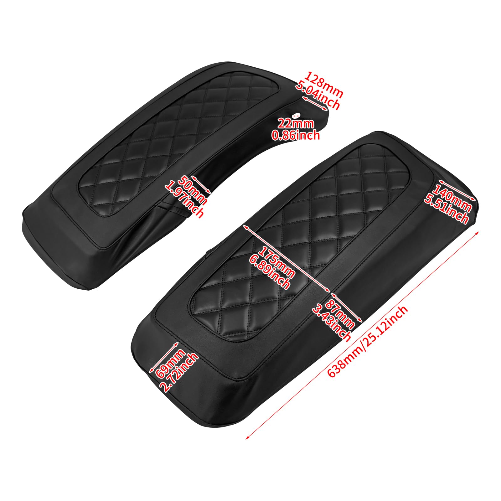 Coperture per coperchi delle borse laterali, protezioni rigide per coperchi delle borse laterali, adatte per Harley Touring Road King Electra Glide Ultra Limited FLHTK FLHXS Tri Glide 2014