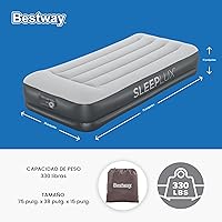 Vista 2 de SLEEPLUX Colchón de aire inflable duradero con bomba incorporada, almohada y cargador USB