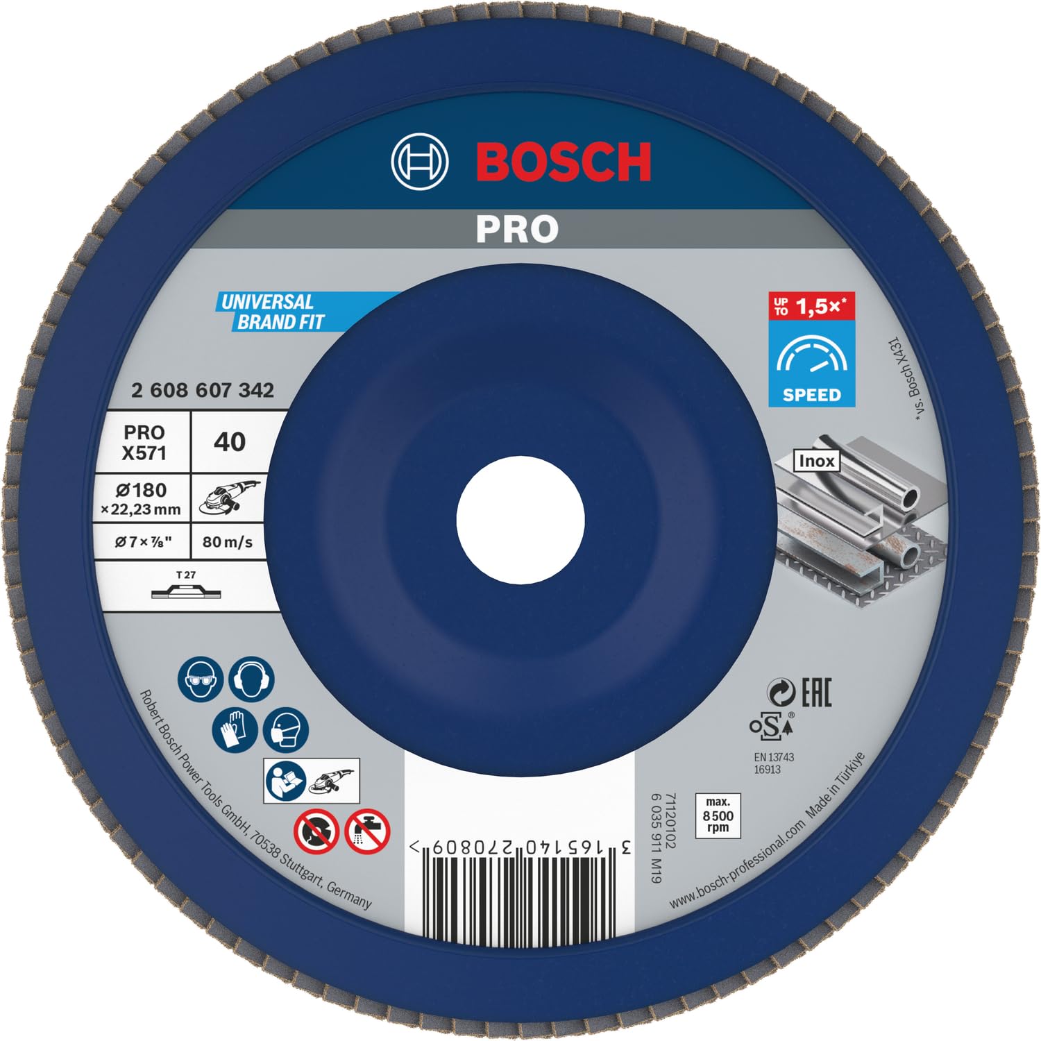 Bosch 2608607342 180 mm Flap Disc