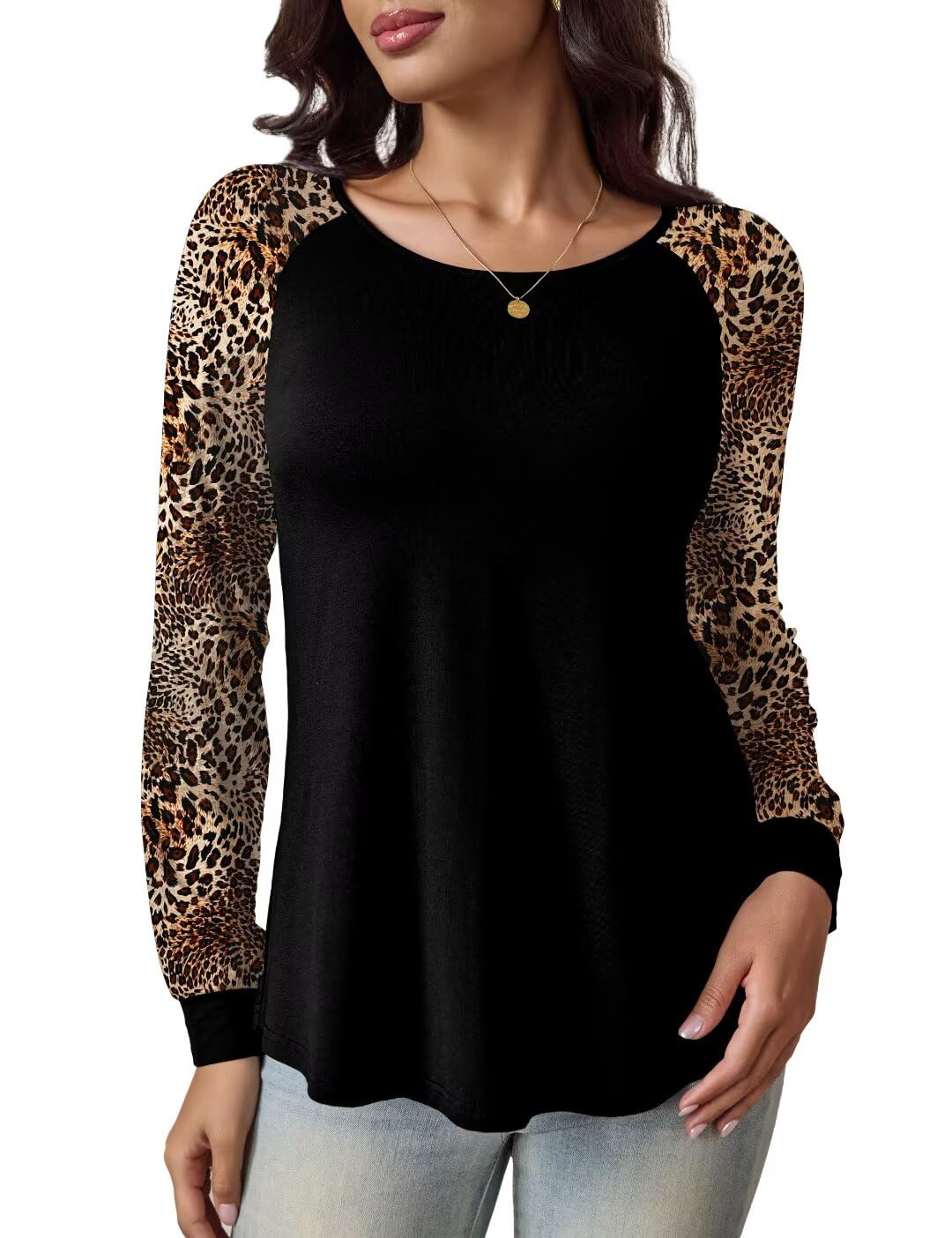 Ahlaray Womens Tops Casual Blouses Bell Short Sleeve Shirts Raglan Crewneck Tunic Tops S-2XL