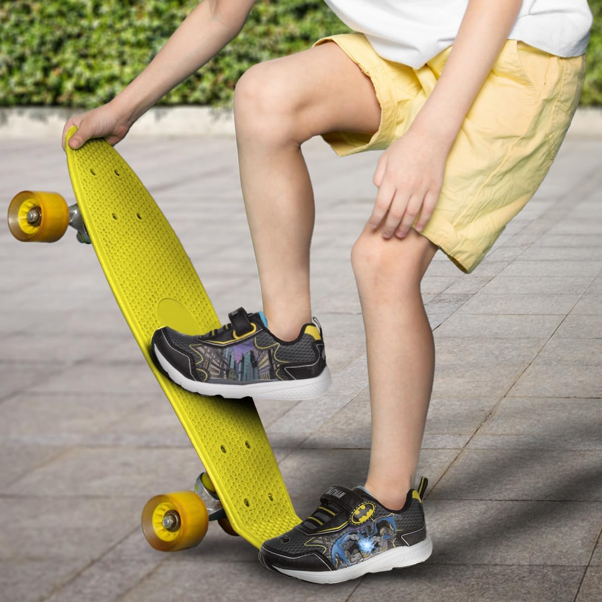 Josmo Boys Batman and The Flash Shoes - Toddler Kids Sneaker Character Superhero Comics Slip on Laceless Runner Lightweight Breathable Sneakers Light up Tennis (Size 6-12 Toddler/Little Kid) - Image 2