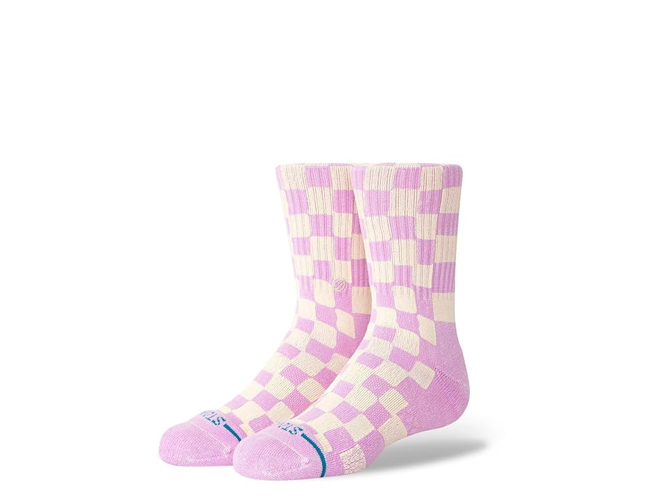Stance Checkidy Check (Big Kid) (Lilac Ice) Crew Cut Socks Shoes INTERNATIONAL SHIPPING