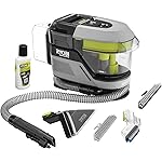RYOBI 18 V ONE+ Cordless Textile Cleaner Pro RDC18BL-0 (Wireless, Brushless, Flexible, 2-in-1 Washing Brush, 1000 ml Cleaning Tank, 600 ml Dirty Water Tank, for Household and Car, without Battery and