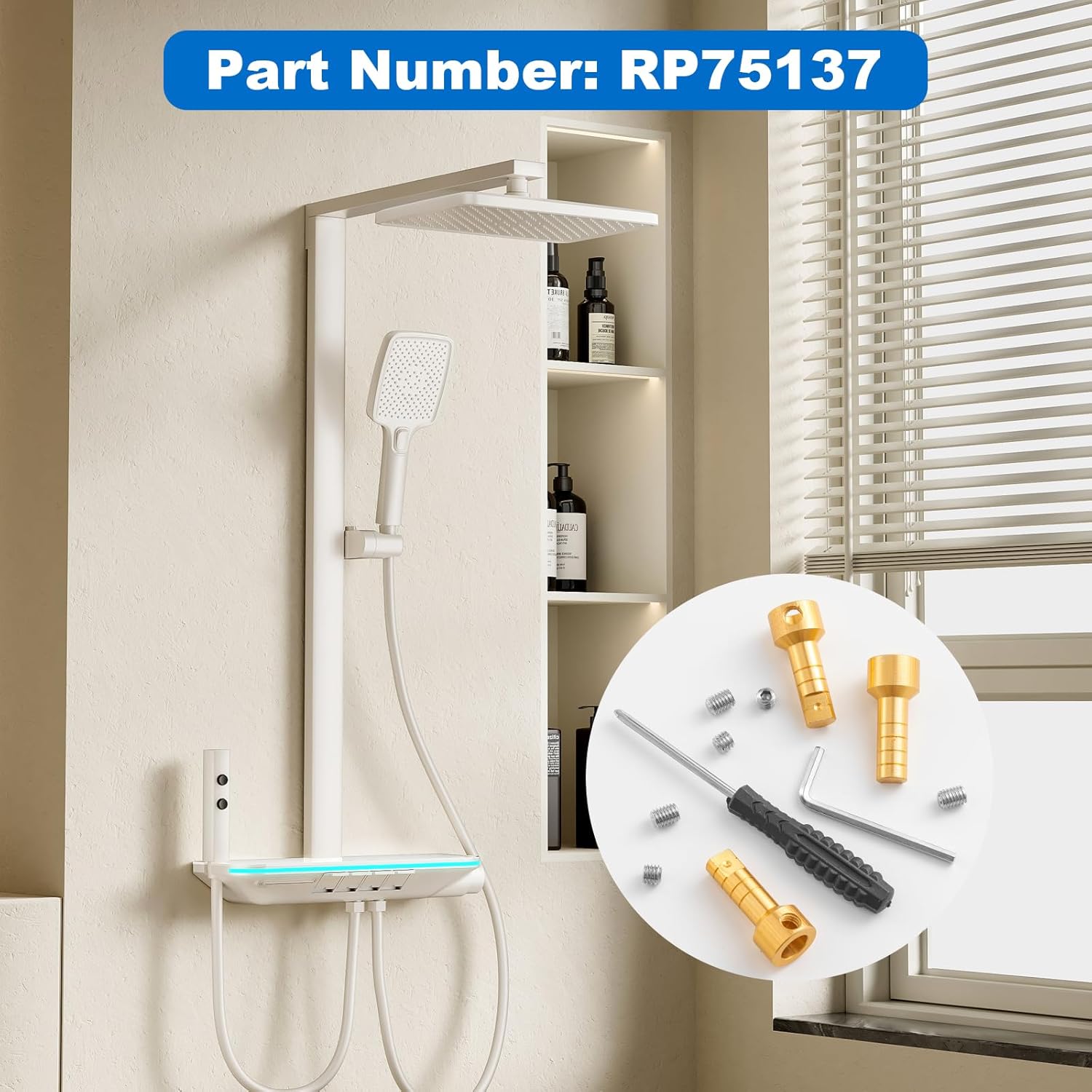 RP75137 Shower Valve Extension Kit Compatible with Delta Tub and Shower Faucets Diverter Valve for 3 and 6 Setting Diverter Cartridge