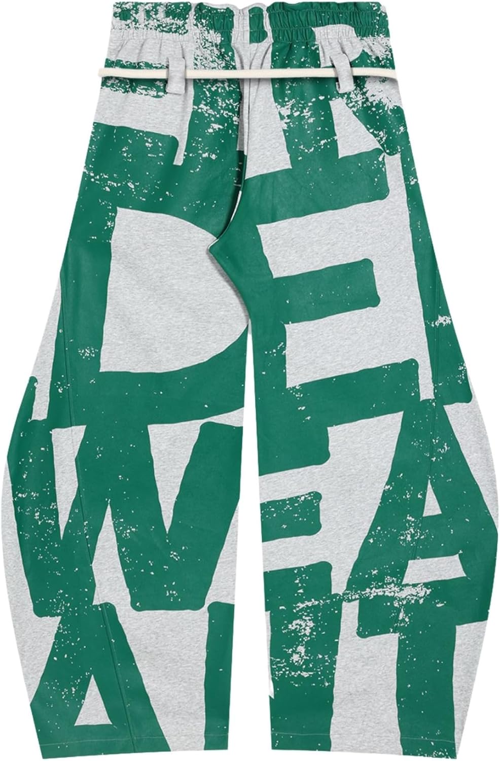 Aelfric Eden Print Baggy Barrel Sweatpants Wide Leg Pants for Women Men Casual Elastic Waist Unisex Graphic Lantern Trouser - Image 3