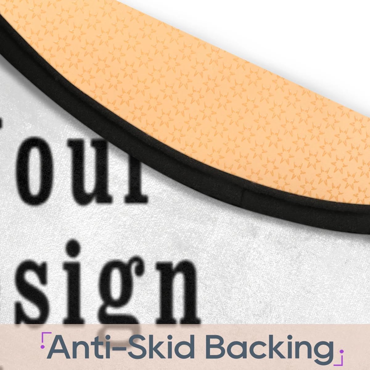 Customized Round Area Rug 63” Custom Carpet Personalized Circle Rug with Photo, Text, Logo Non-Slip Washable Soft Circular Area Rug for Living Room, Bedroom(5.3ft)