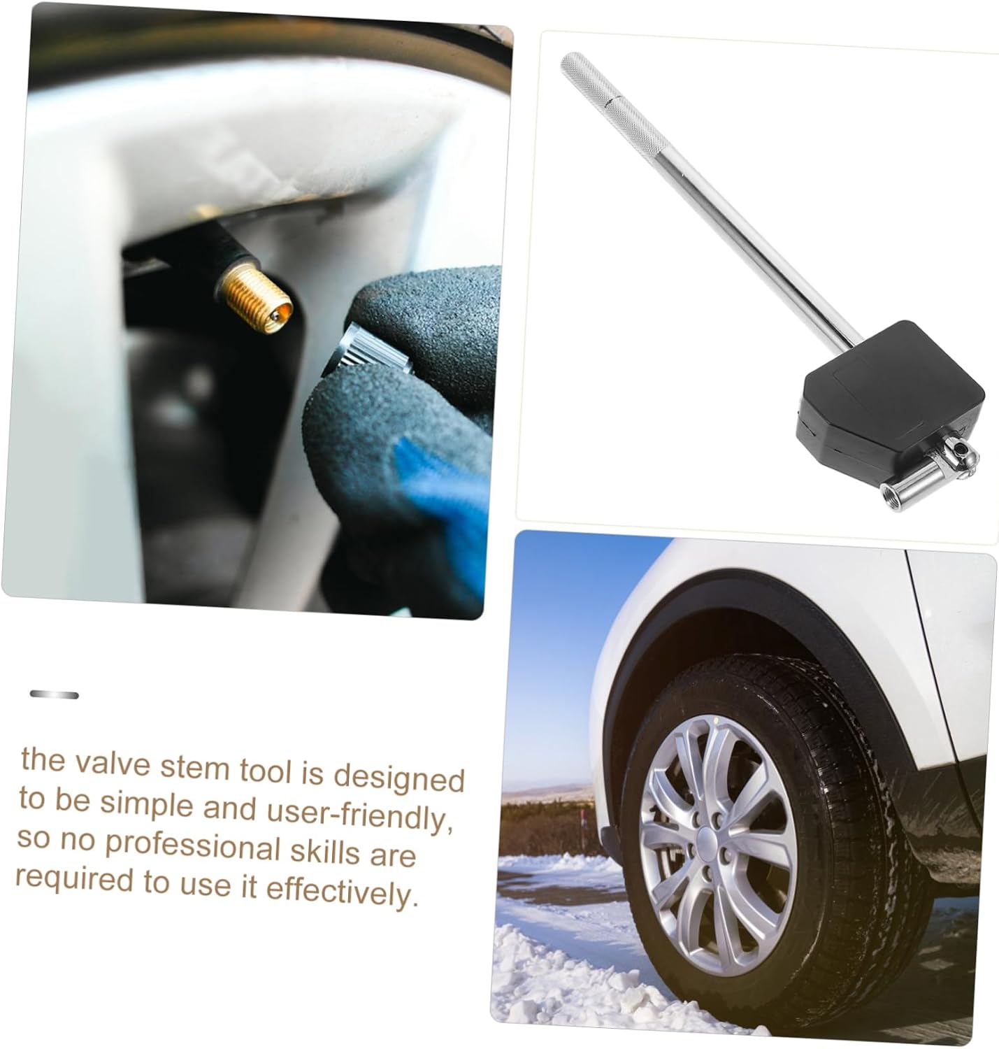 Tire Valve Stem Installation Tool for Cars and Motorcycles Durable Tire Changing and Repair Tool for All Tire Types Essential Spare Tire Repair Tool