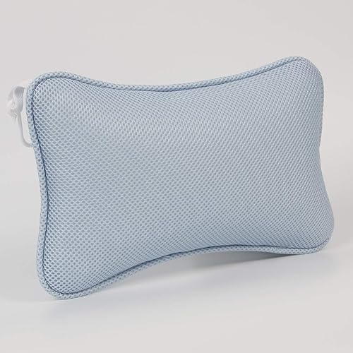 Miniatura 7 de Almohada para el cuello del baño, almohada para el reposacabezas del baño, almohada de apoyo para el cuello, hombros y reposacabezas con ventosa,