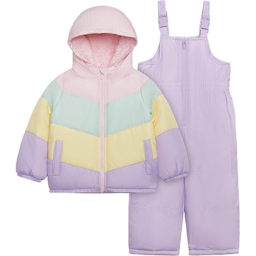 Carter's Girls' Toddler Heavyweight 2-Piece Snowsuit Set – Water Resistant Ski Jacket & Snow Bib