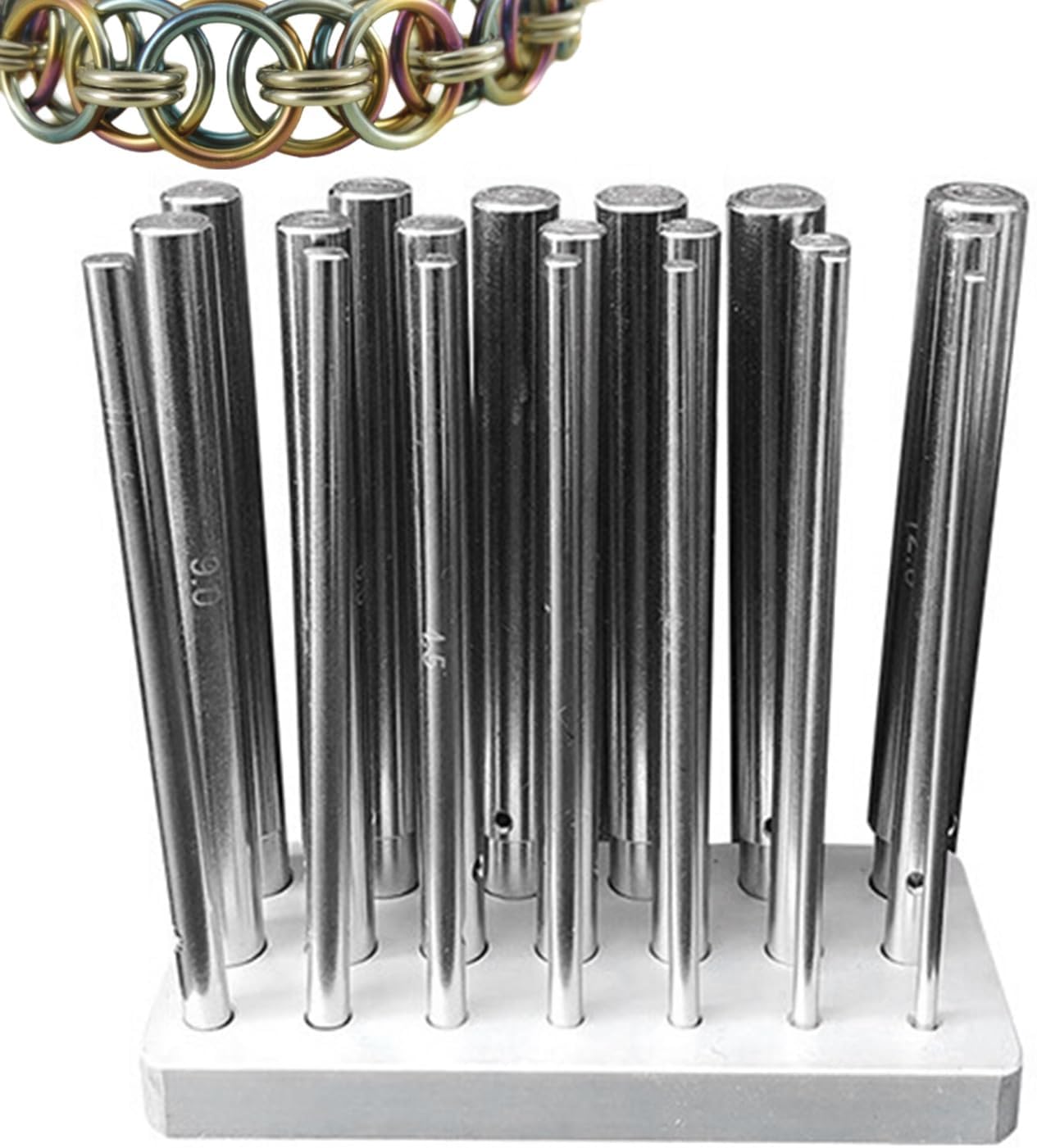 Jump Ring Maker, 20x Mandrel 2.5m-12mm Jump Ring Making Kit, Professional Stainless Steel Jump Ring Maker Machine, Jewelry Making Tools & Accessories