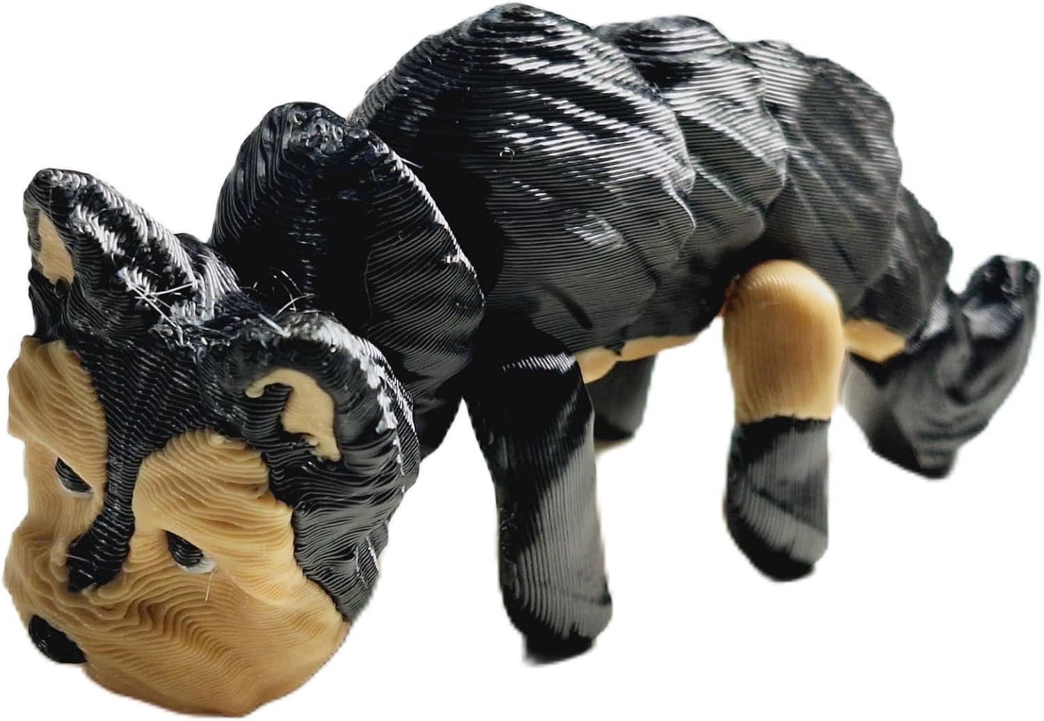 Flexibabies Cute Mini Puppy Fully Articulated 3D Printed 3.5" Baby Dog Fidget Toy (Yorkshire Terrier)