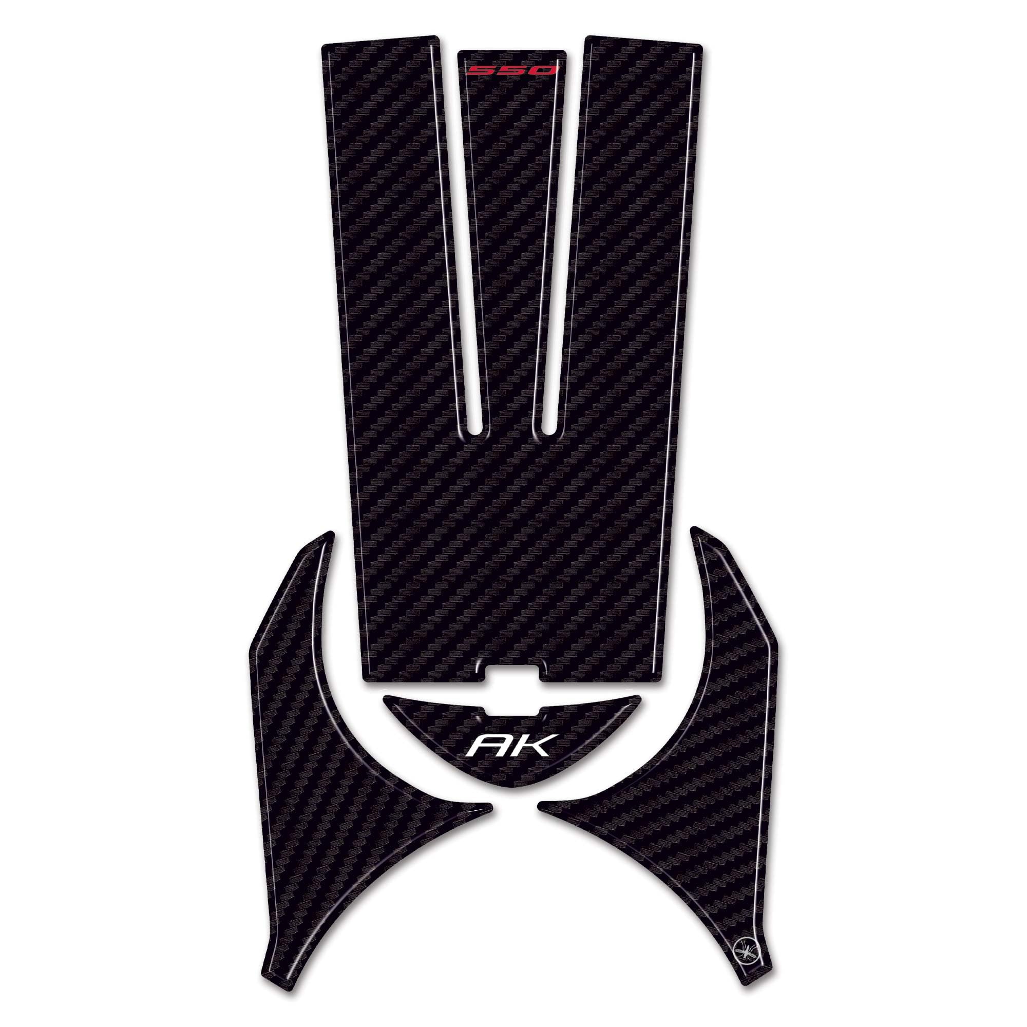 labelbike - 3D Gel Resin Stickers Decoration and Protection of Motorcycle Ignition Key Area Compatible with KYMCO AK 550 Scooter