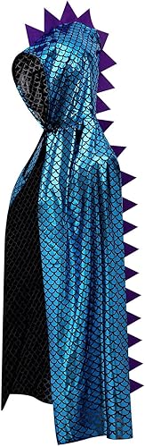 HKSICHENGKEJI Capa de dinosaurio con capucha de dragón, disfraz de Halloween, disfraz de capa elegante, regalo de cumpleaños, recuerdo de fiesta