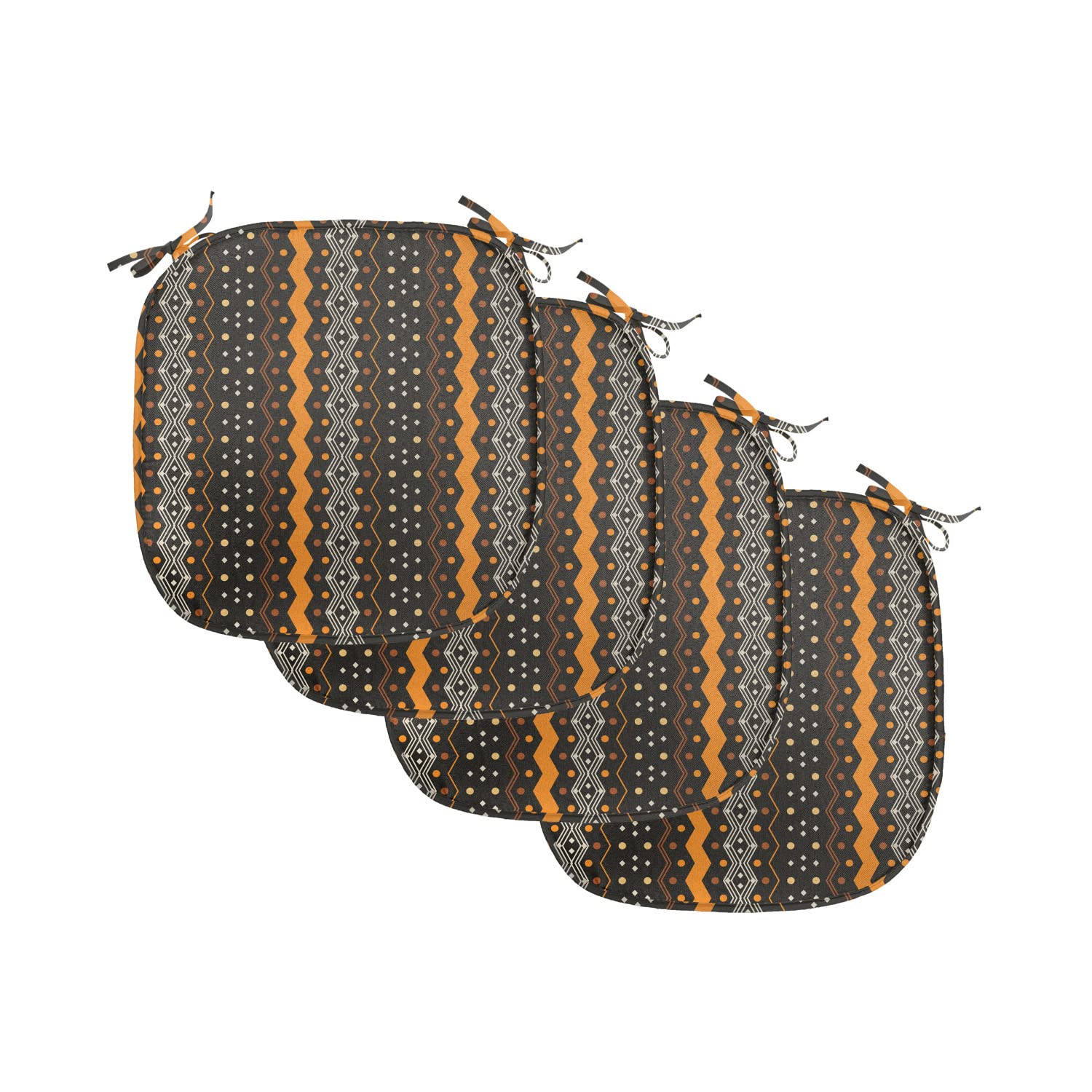 Sitzkissen 38x38cm Zum Binden – Abstraktes Design Für Stühle In Küche & Garten