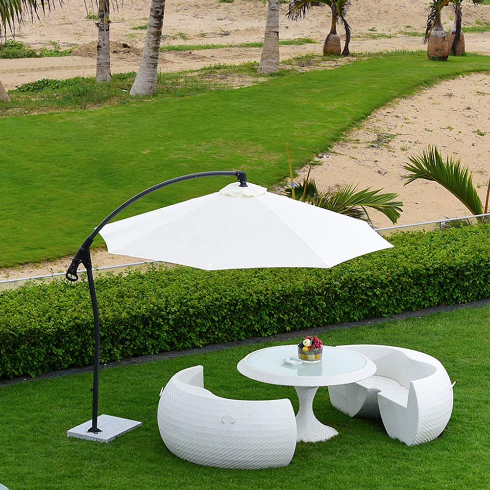 Parasol ogrodowy na zewnątrz, Parasol ogrodowy w stylu śródziemnomorskim, Parasol bananowy na zewnątrz, Ręcznie obsługiwany projekt parasola plażowego, Złamana biel