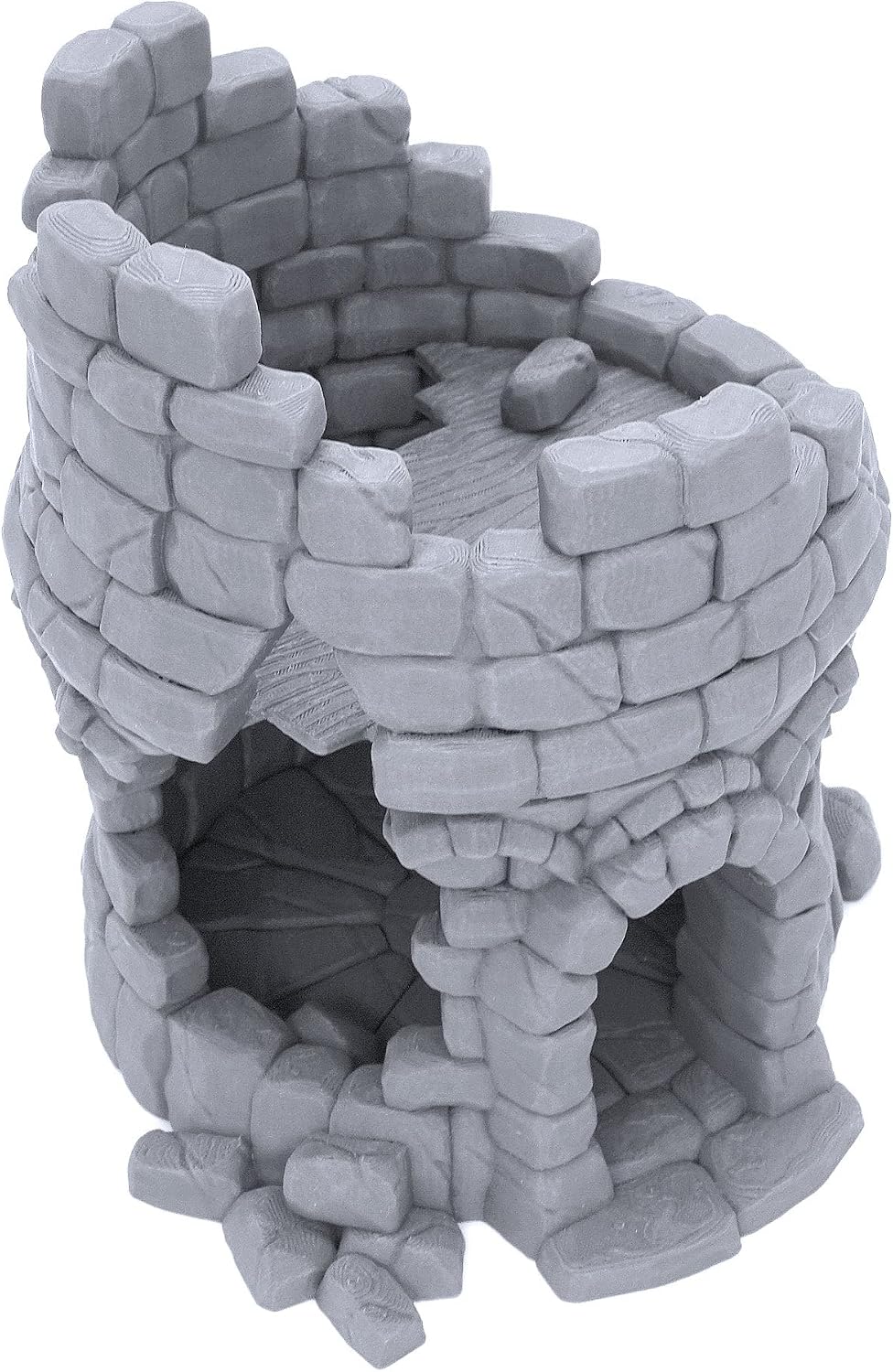 Ruined Town Tower by Makers Anvil, 3D Printed Tabletop RPG Scenery and Wargame Terrain for 28mm Miniatures