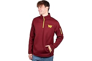 Ultra NFL Washington Football Team Men's Quarter-Zip Fleece Pullover Sweatshirt