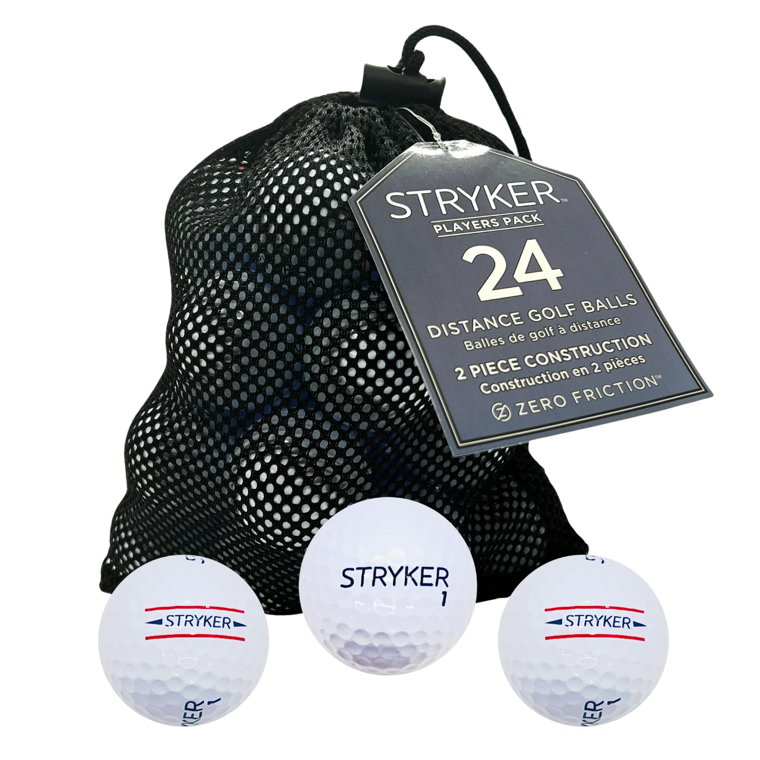 Zero Friction Stryker Golf Balls, 24 Pack