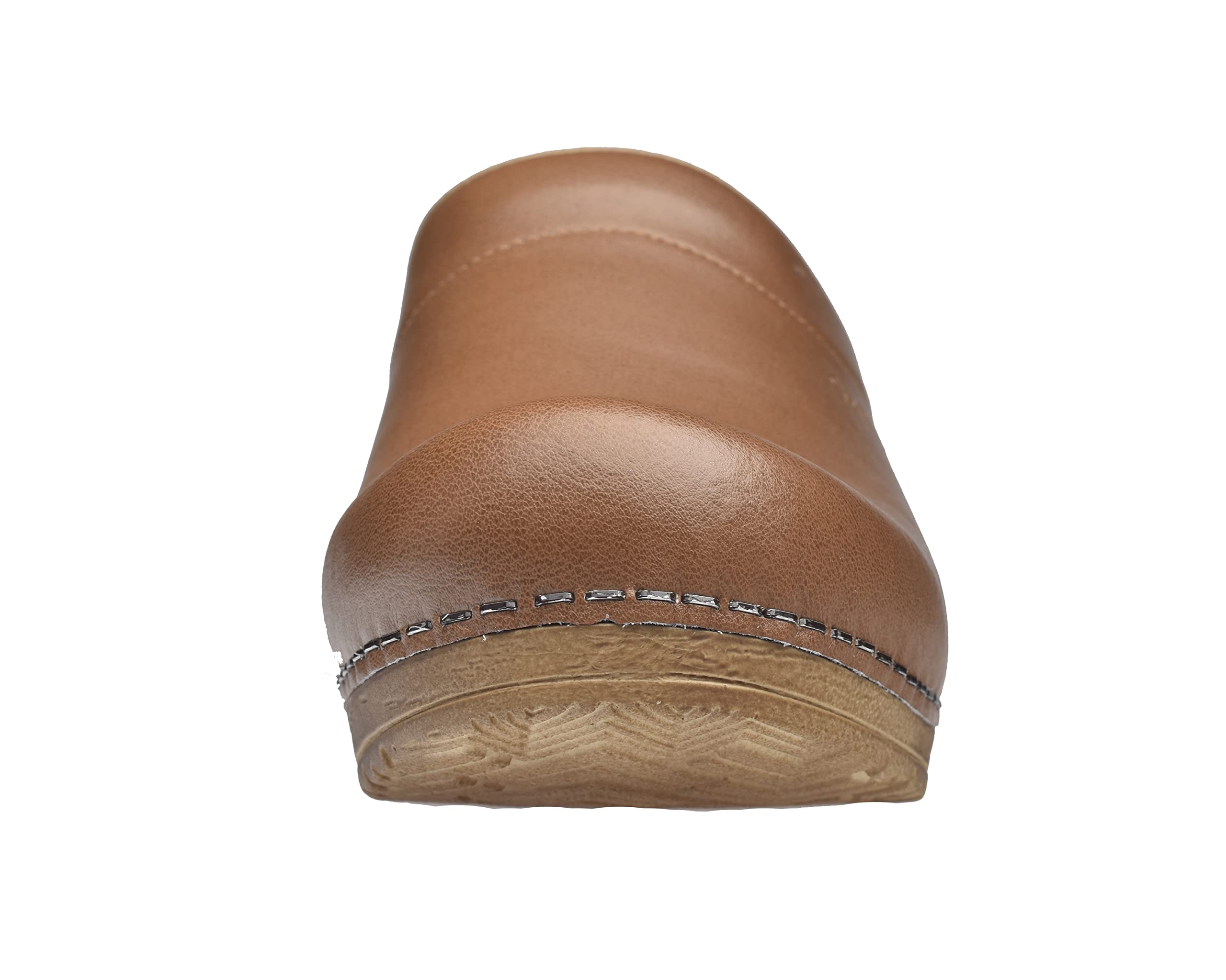 Sanita | Sandra offener Clog | Original handgemacht | Flexible Leder-Clogs für Damen | Anatomisch geformtes Fußbett mit weichem Schaum | Hellbraun | 42 EU
