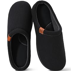 Mens House Slippers with Arch Support Coolmax Comfy Memory Foam Slippers for Men Indoor and Outdoor Slip On