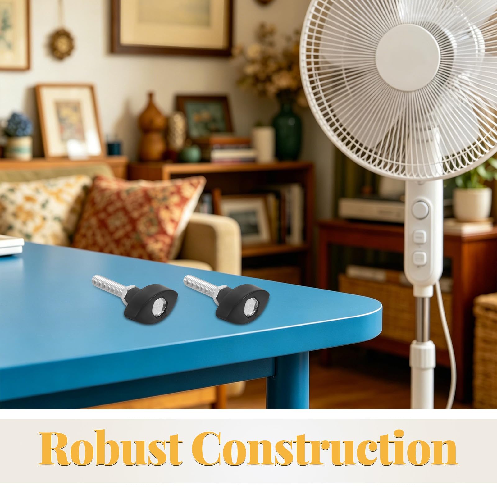4 Tornillos de Repuesto para perillas de Ventilador - Conector de plástico de Ajuste Manual para Ventiladores de Pedestal y de Escritorio, con bloqueos, inclinación y Soporte para Cabezal.
