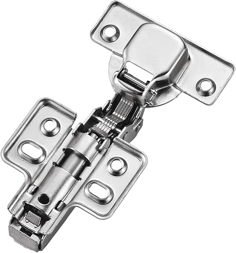 Miniatura 6 de Bisagras de gabinete ocultas, cierre suave, sin marco, 4 piezas, media superposición, bisagra europea de desprendimiento rápido