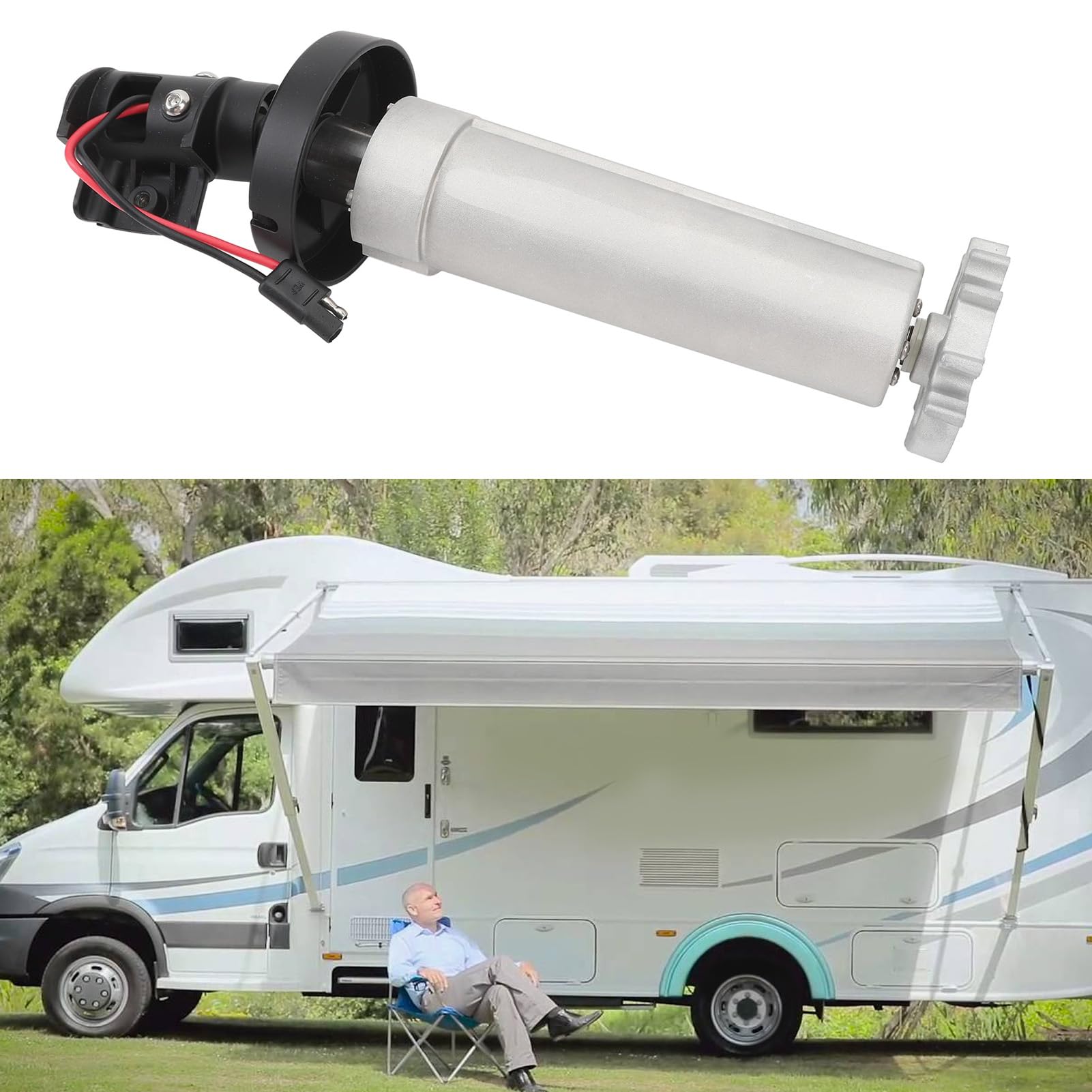 VGEBY Ensemble de Torsion pour Auvent de Camping-Car, motorisé 12V, côté
