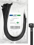 HS Grandes fermetures à glissières extra-lourdes 16 1 cm 200 Livrets à usage extérieur UV Câblodistribution de preuve large,Gian Long Wire Ties,20 Boîte noire