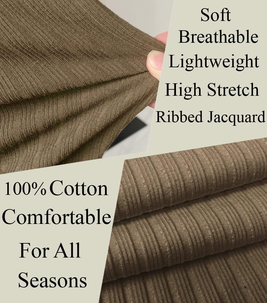 Muscle Cmdr Men's Ribbed Henley Shirt Short Sleeve Slim Fit Muscle Shirt Fitted Cotton Casual Long Sleeve - Image 3