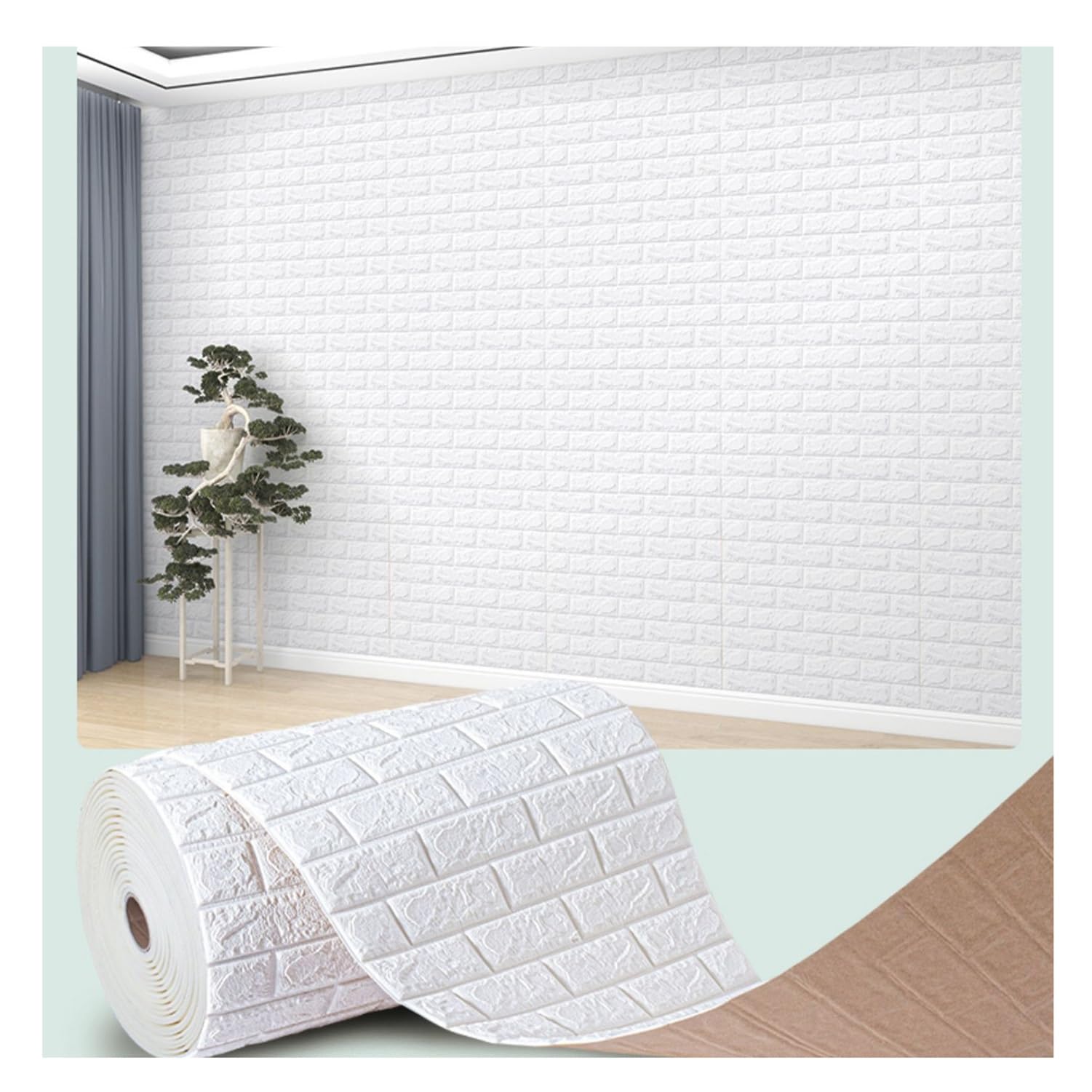 Panneaux muraux 3D pour relooker la cuisine et le salon, décor blanc texturé