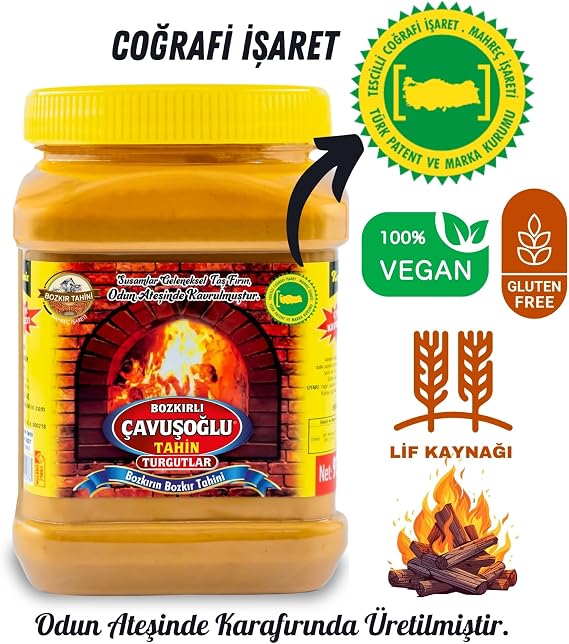 Odun Ateşinde Kepeksiz Bozkır Tahini 930g