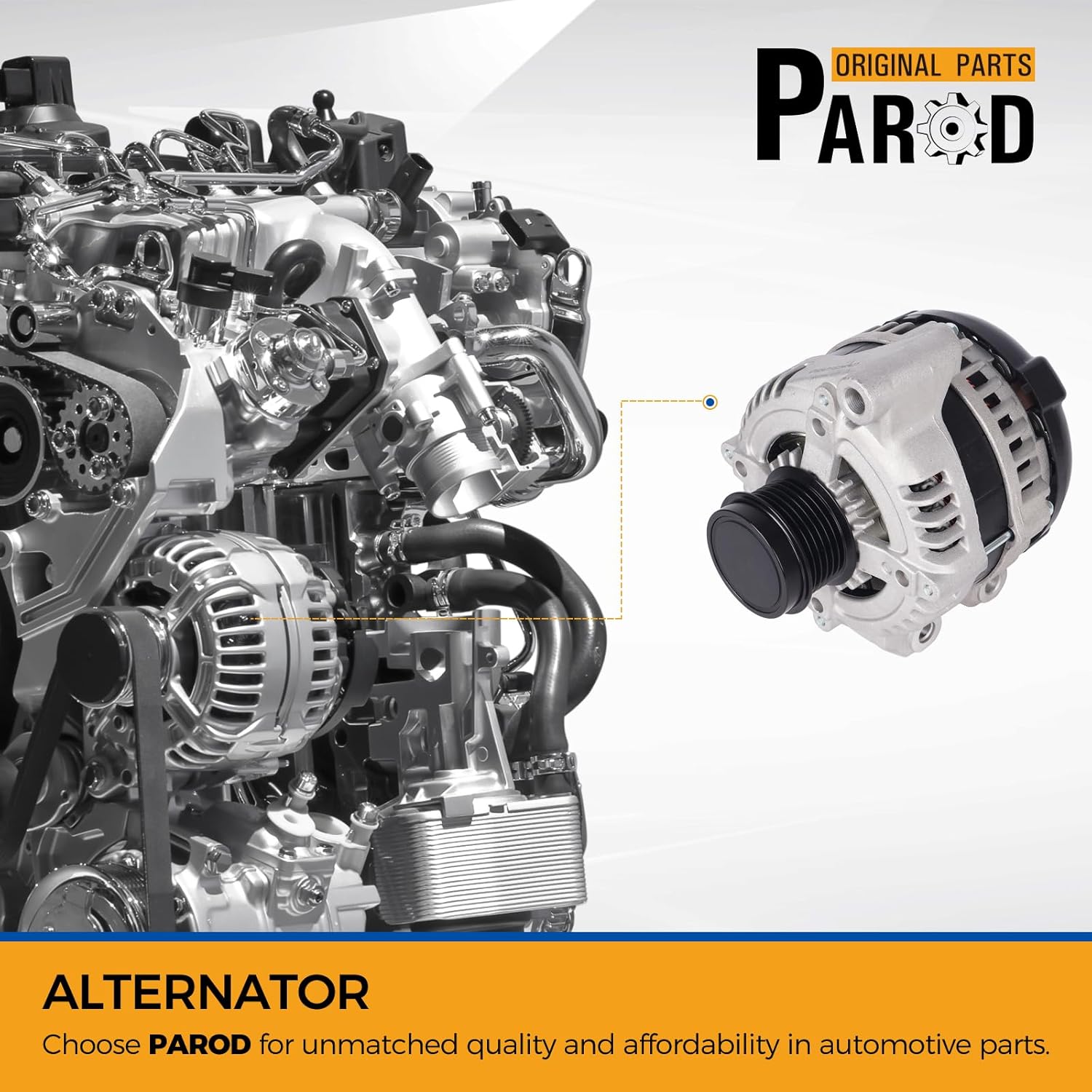 PAROD 160A 12V Alternator Fit for 2011-2014 Chrysler 200, 2011-2016 Town & Country, 2011-2014 Dodge Avenger, VW Routan, 2011-2020 Grand Caravan, 2011-2019 Journey, 2012-2015 Ram C/V Replace#04801624AD