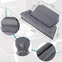 Vista 4 de Magic Window Track Cleaner Tool Set - 3 Groove Gap Cleaning Brush + 2 Window Slot Clean Brush with Dustpan + 3 Replacement Cloth