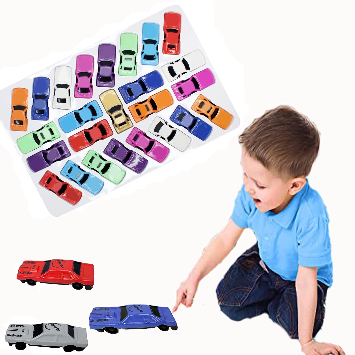Mini Car Set of 24/ Small Cars Set/Pocket Size Mini Racing Cars for Kids Boys and Girls Birthday Return Gift Item