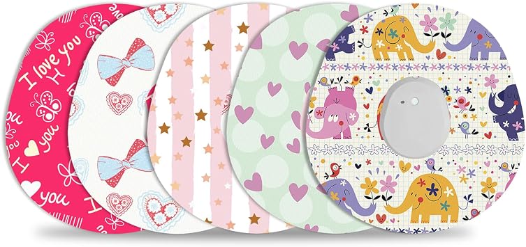 10 Pack G7 Over Patches Waterproof Adhesive Patches Compatible with Dexcom G7 & Stelo,Breathable & Flexible Adorable Decor Stickers for 10-15 Days Protection,with Hole