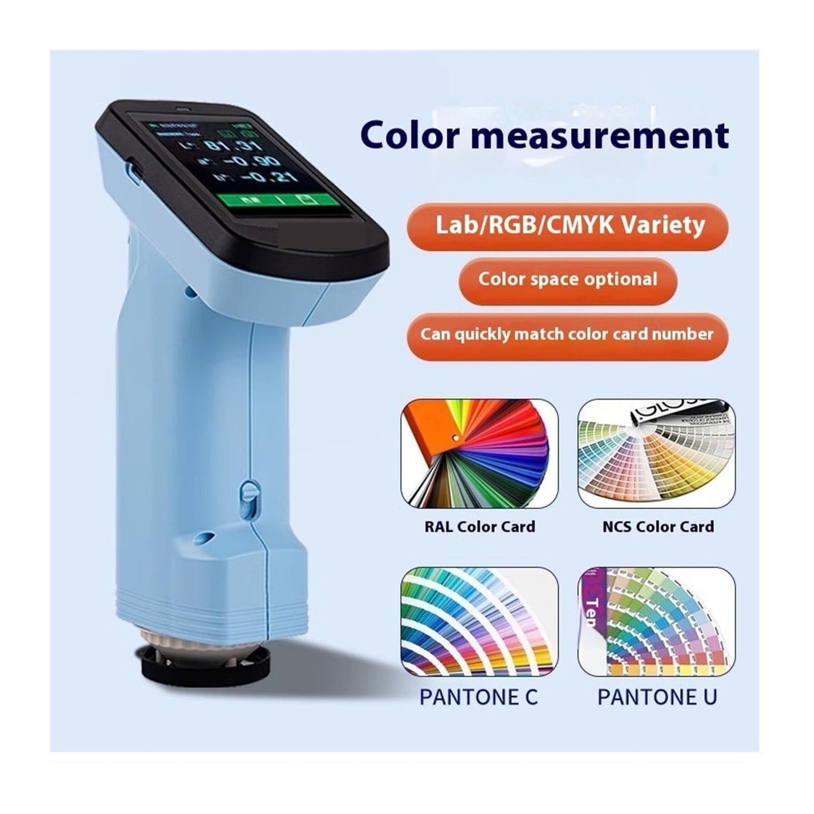 Kolorimeter, Kolorimeter Hochpräziser Farbdifferenzdetektor for Kunststoffbeschichtungen und Textilien, tragbares Spektralphotometer Für präzise Farbmessung