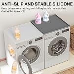 NAMTSO 2 Tapis en caoutchouc pour lave-linge et sécheuse - 27x27 Bac en silicone souple de pouce, laveuse à l'avant Topper pour la buanderie, Tapis de litière de chat imperméable, Tapis antidérapant pour la maison, Gris