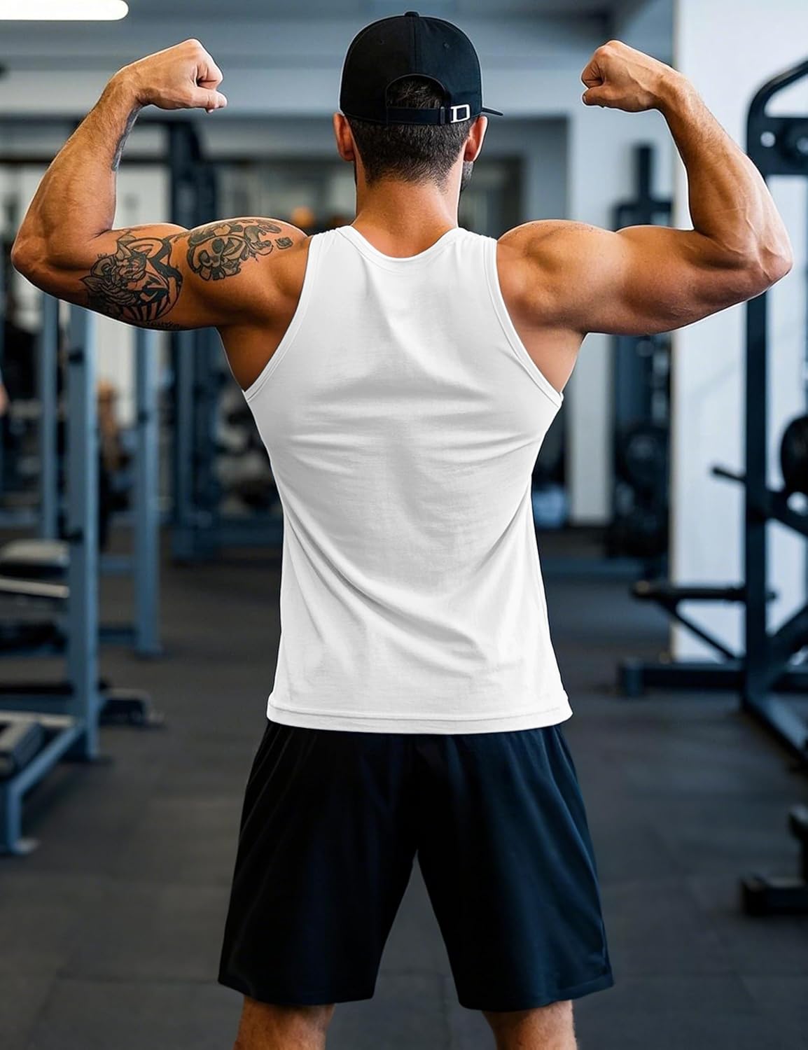 MAGCOMSEN Mens Workout Tank Tops Muscle Athletic Gym Cotton Undershirt Sleeveless Shirts - Image 2