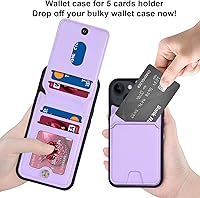 Vista 3 de Funda magnética tipo cartera para iPhone 14 Pro Max, compatible con MagSafe, con tarjetero desmontable para funda de teléfono, funda resistente a