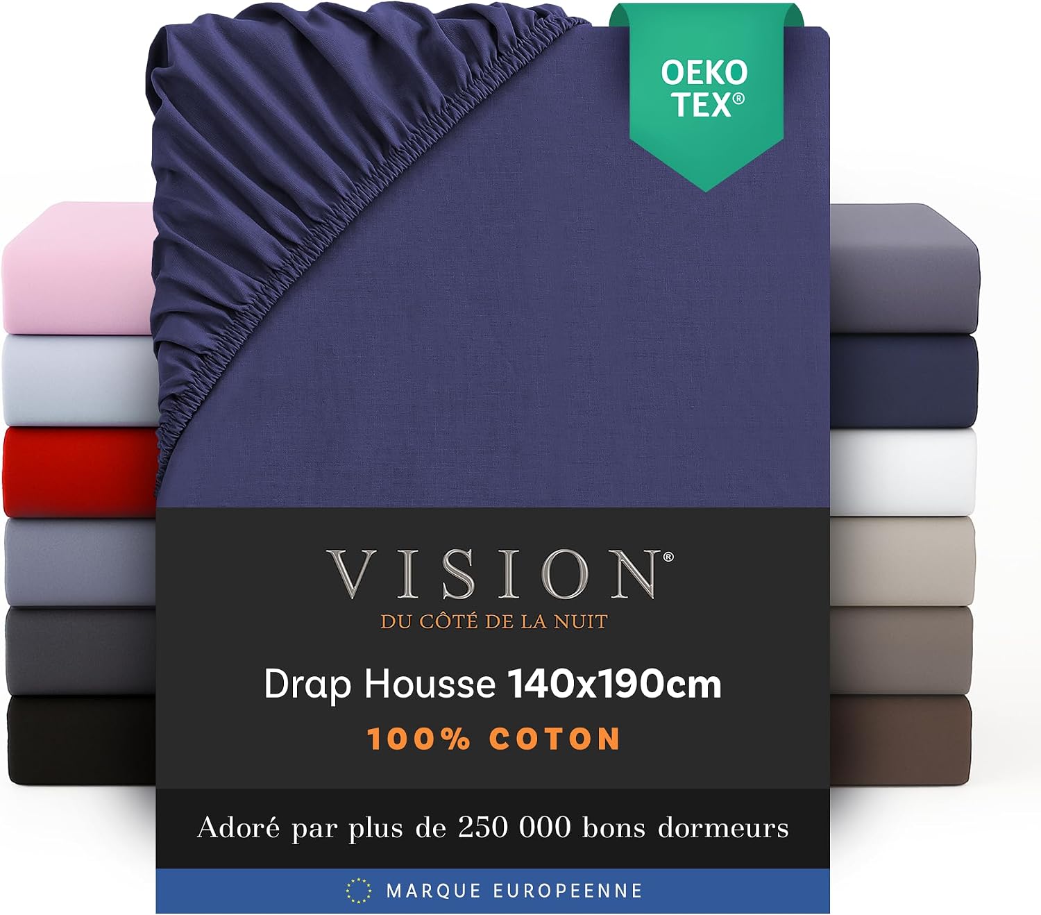 Avis d'Expert & Test Approfondi : Vision Drap Housse - 100 Coton Lit Double 140 (Vision Drap Housse)